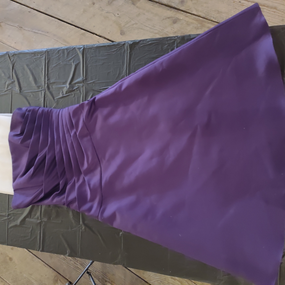 Elegant Purple Strapless Dress